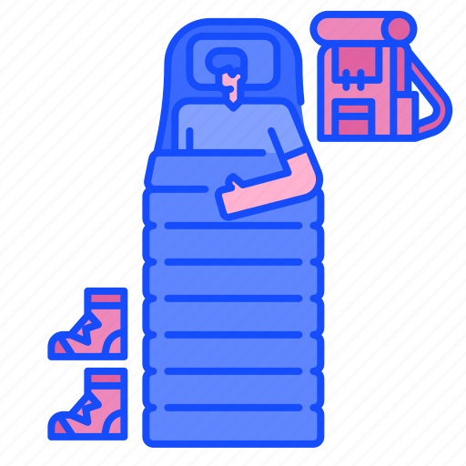 Sleeping, bag, adventure, camping, tourist, lifestyle, summer icon - Download on Iconfinder