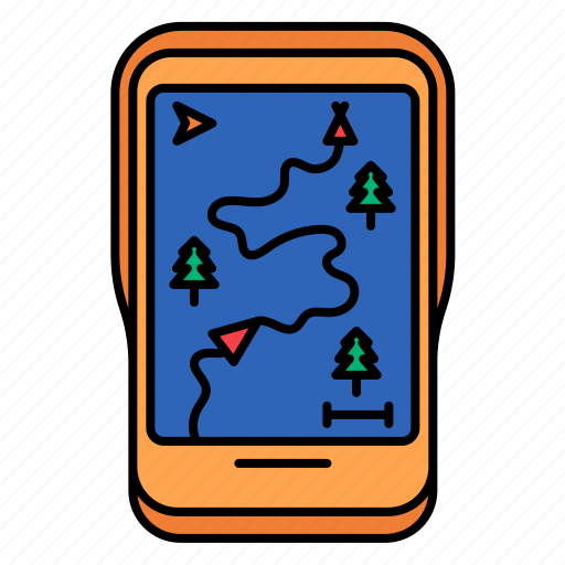 Gps, navigation, tracker, location, map, travel, mobile icon - Download on Iconfinder