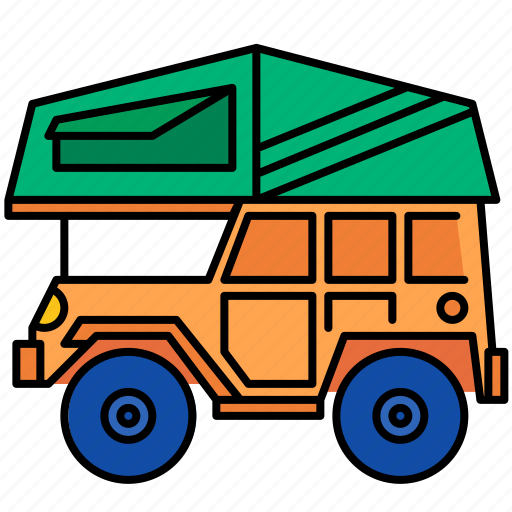 Offroad, car, vehicle, adventure, transportation, tent, camping icon - Download on Iconfinder