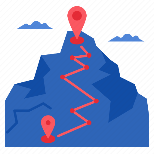 Route, gps, navigation, location, navigator, mountain icon - Download on Iconfinder