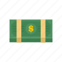 bank, banknote, cash, dollar, green, money, pack 