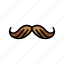 mustache, hipster, retro, vintage, old, style 