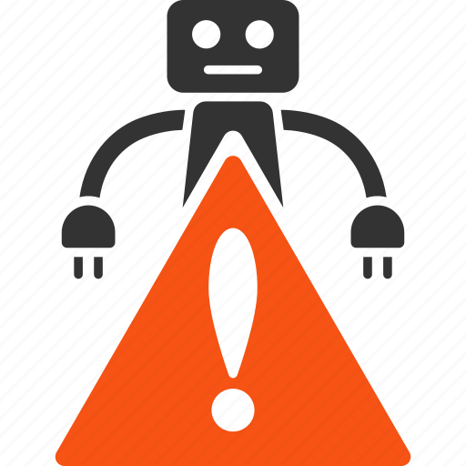 Robot, warning, alert, android, error, hazard, problem icon - Download on Iconfinder