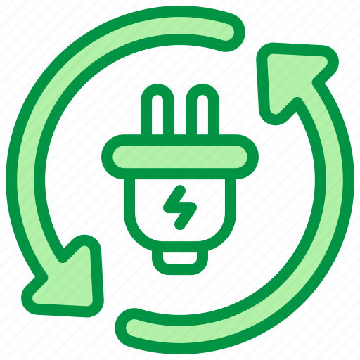 Reuse, electricity, ecology, energy icon - Download on Iconfinder