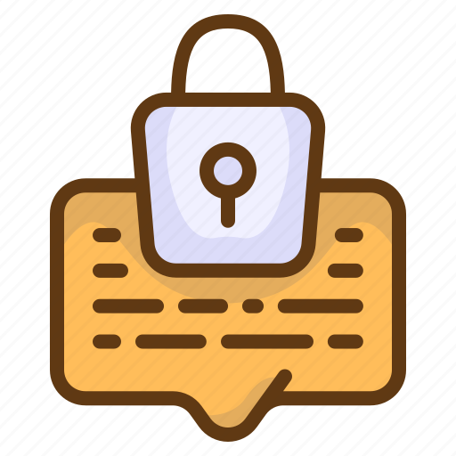 Lock, protect, private, message, email, chat, mail icon - Download on Iconfinder
