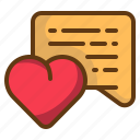 love, like, heart, message, email, chat, mail