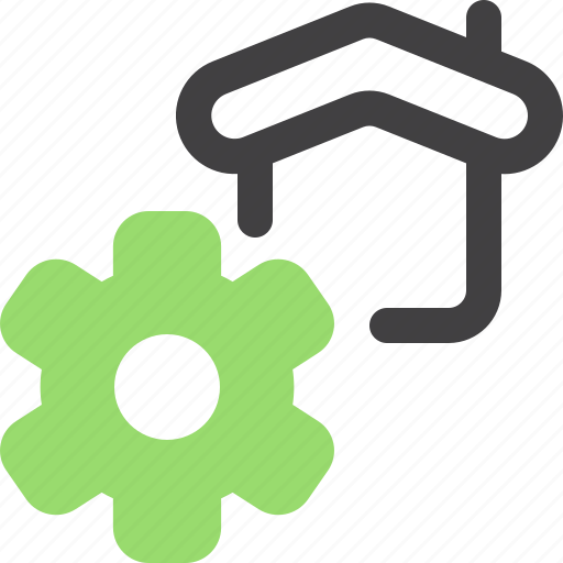 Setting, development, house, gear, cogwheel icon - Download on Iconfinder