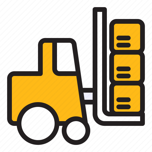 Forklift, logistic, vehicle, cargo, warehouse icon - Download on Iconfinder