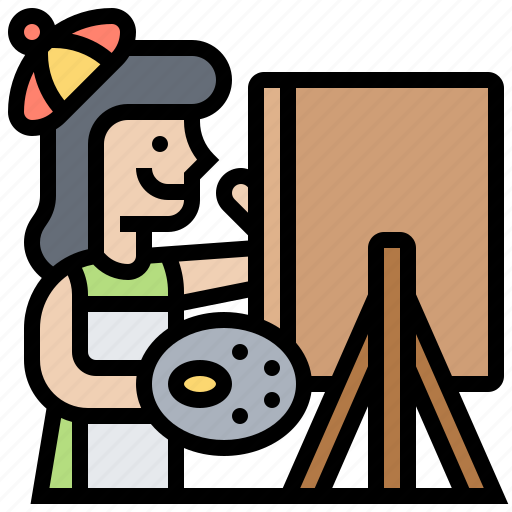 Artist, drawing, easel, painting, palette icon - Download on Iconfinder