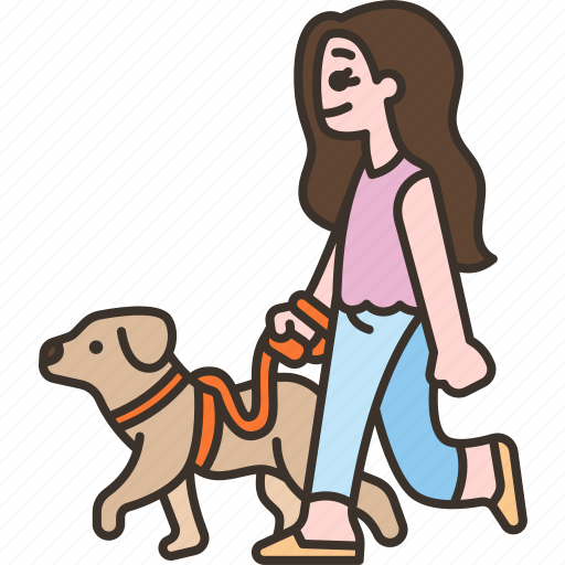 Dog, walking, pet, relax, leisure icon - Download on Iconfinder