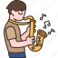 saxophone, musician, jazz, music, artist 