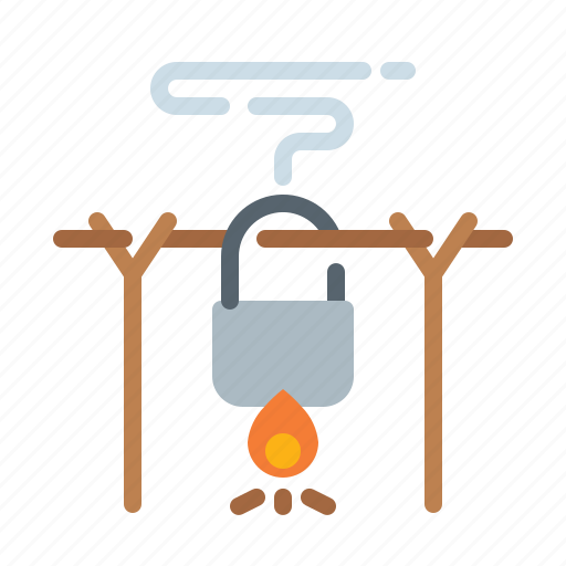 Cooking, bonfire, campfire, fire, food icon - Download on Iconfinder