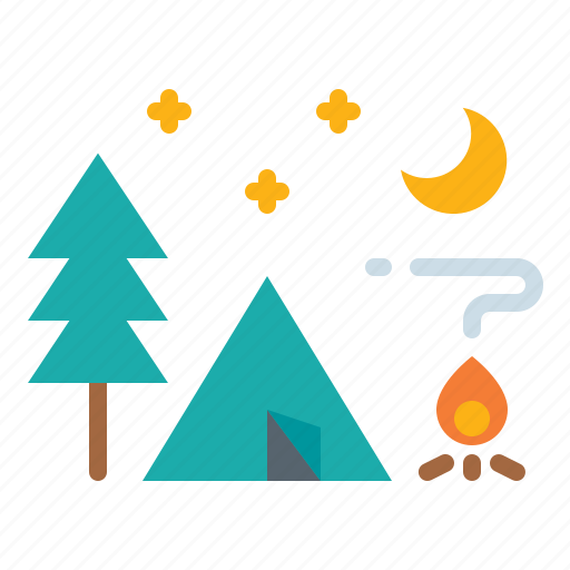 Camping, campfire, forest, nature, travel icon - Download on Iconfinder