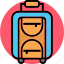 travel bag, baggage, luggage, portmanteau, suitcase, valise, briefcase 