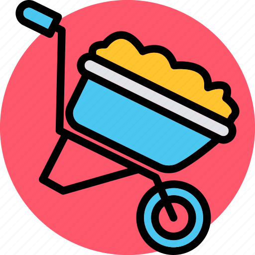 Barrow, construction cart, garden trolley, lawn cart, wheelbarrow, equipment icon - Download on Iconfinder