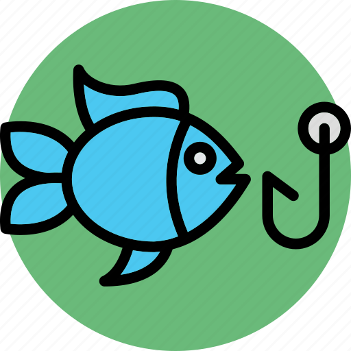 Fishing, fish, fishing hook, fish pole, fishing rod, leisure icon - Download on Iconfinder