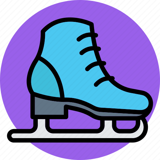 Ice skating, skating shoes, footwear, equipment, skating icon - Download on Iconfinder