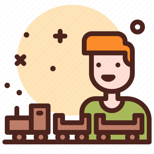 Train, play, teenager, activity icon - Download on Iconfinder