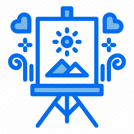 Art, canvas, hobby, mountain, paint icon - Download on Iconfinder