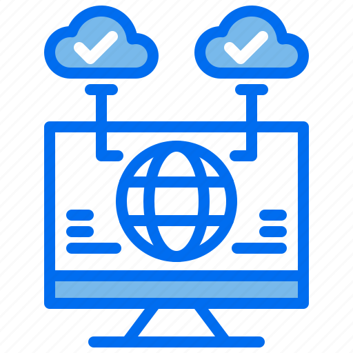 Check, cloud, computer, globe, internet, online icon - Download on Iconfinder