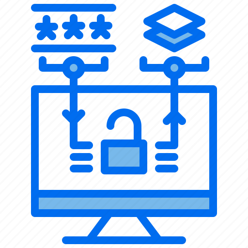 Computer, login, padlock, password, safe, unlocked icon - Download on Iconfinder