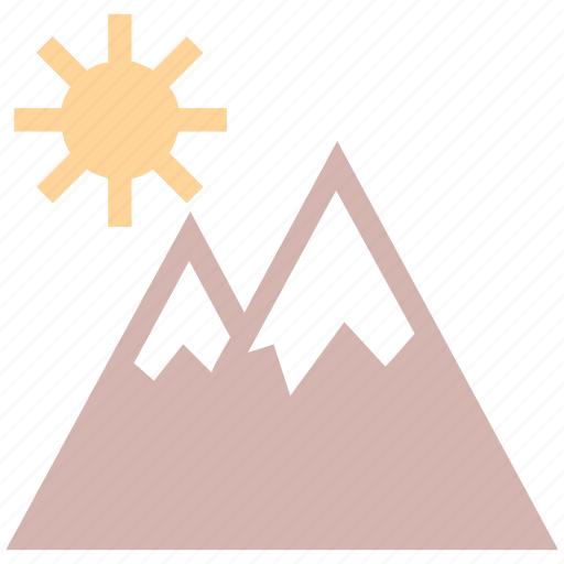 Environment, holiday, landscape, mountain, mountains, sun, travel icon - Download on Iconfinder