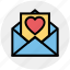 envelope, heart, letter, love, romantic, valentine 