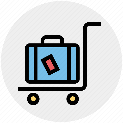 Airport, bag, cart, luggage, luggage cart, travel bag, trolley icon - Download on Iconfinder