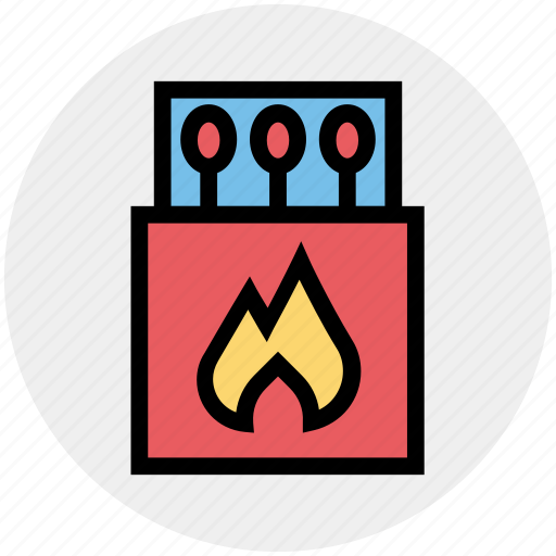 Box, equipment, fire, holiday, match, stick icon - Download on Iconfinder