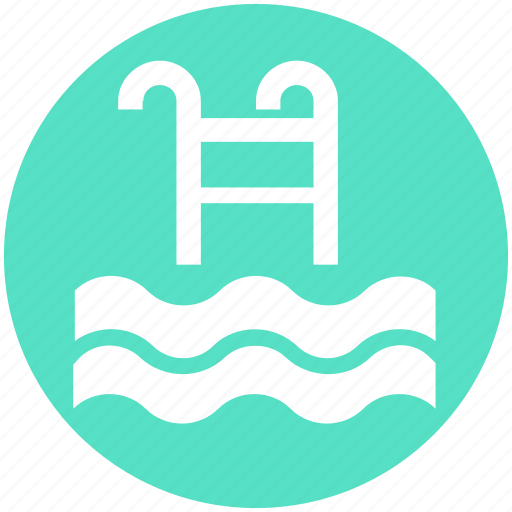 Holiday, ladder, pool, swimming, swimming pool, tourism, water icon - Download on Iconfinder