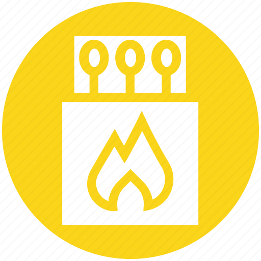 Box, equipment, fire, holiday, match, stick icon - Download on Iconfinder