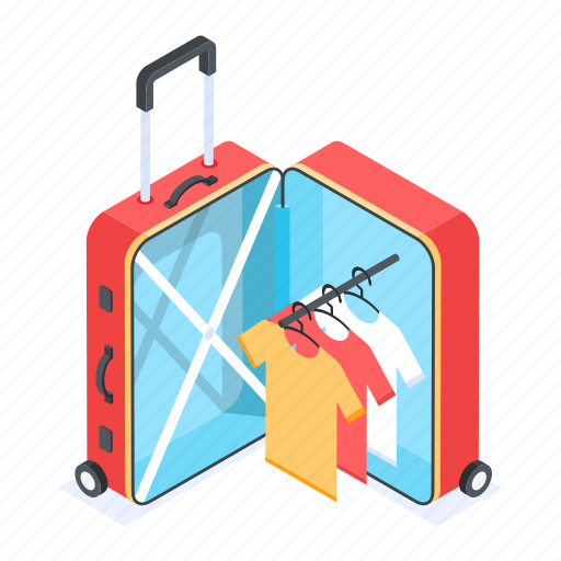 Summer clothes, luggage, baggage, travel bag, suitcase icon - Download on Iconfinder