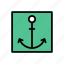 anchor, holiday, marine, ship, tour 