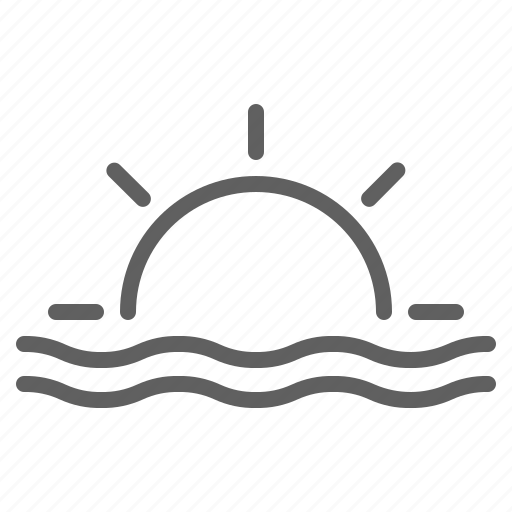 Sunset, sun, weather, holiday, beach, vacation icon - Download on Iconfinder