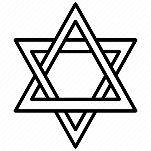 Judaism, david, shape, star icon - Download on Iconfinder