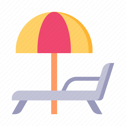 Beach, chair, umbrella, summer, holiday icon - Download on Iconfinder