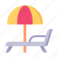 beach, chair, umbrella, summer, holiday 