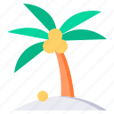 island, palm, tree, beach, vacation