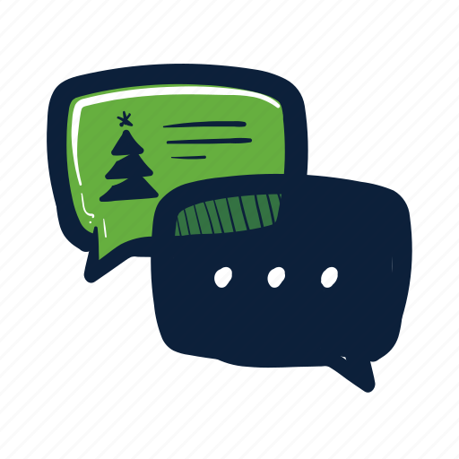 Chat, christmas, communication, message, text, tree icon - Download on Iconfinder