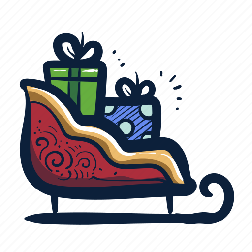 Christmas, gift, present, santa, sleigh, transport, transportation icon - Download on Iconfinder