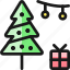 christmas, tree, ornaments, gift 
