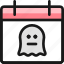 halloween, calendar, ghost 