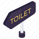 toilet board, roadboard, signboard, info board, guideboard