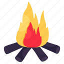 campfire, fireplace, hearth, bonfire, wood burning