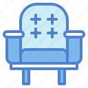 armchair, chair, furniture, silhouette