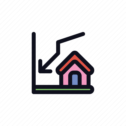 Home, growth, down icon - Download on Iconfinder