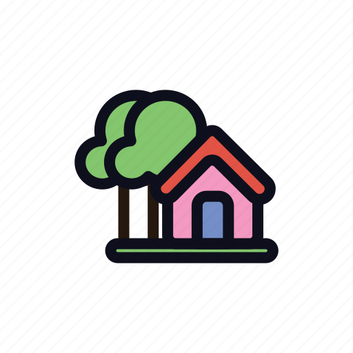 Home, house, tree icon - Download on Iconfinder