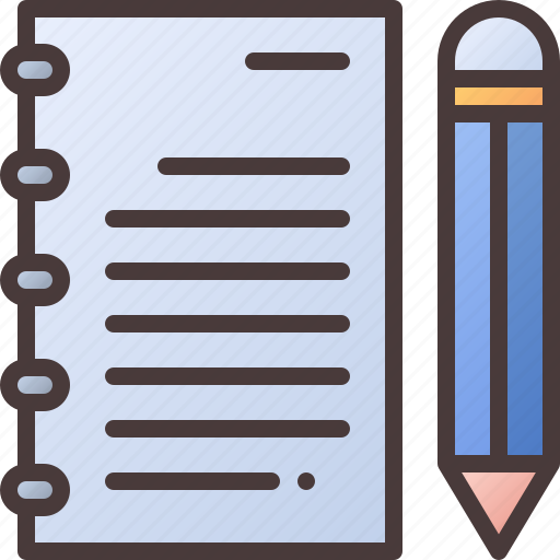 Diary, note, write, writing, pencil, notepad, notebook icon - Download on Iconfinder