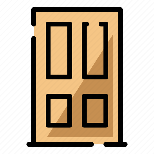 Door, classic door, wooden door, interior icon - Download on Iconfinder