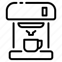 coffee machine, coffee, drink, beverage, cup, appliance icon
